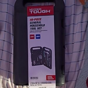 Hyper Tough 40-Piece General Household Tool Set - Black